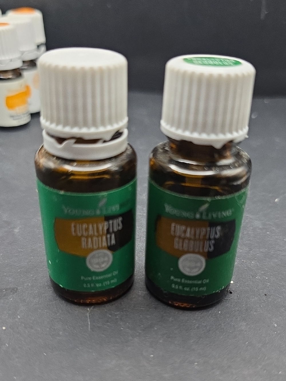 Young Living Eucalyptus Radiata & Globulus Essential Oil Bottles - 15ml  - Open